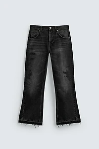 RIPPED FLARE FIT JEANS