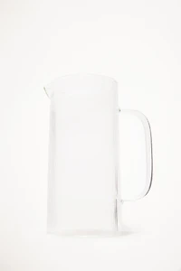 BOROSILICATE GLASS PITCHER WITH LINE DESIGN