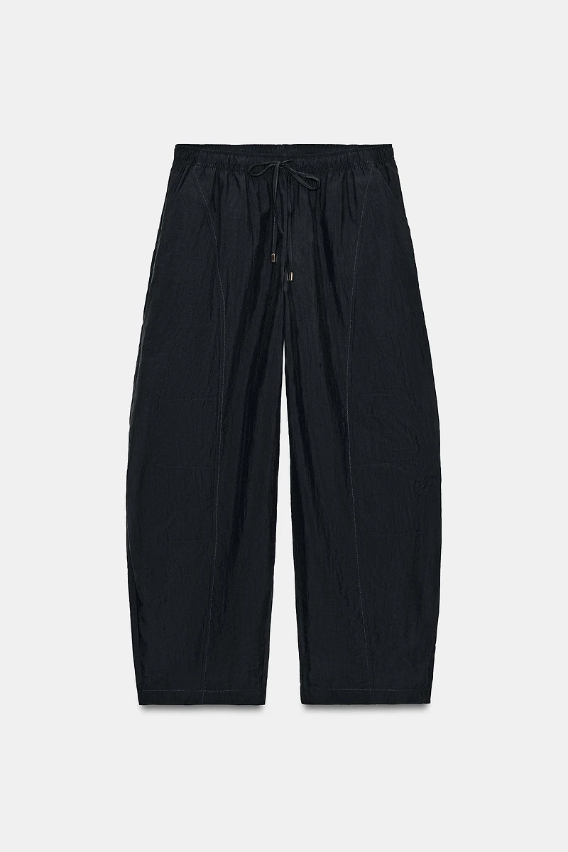 BARREL PANTS WITH ELASTIC WAIST