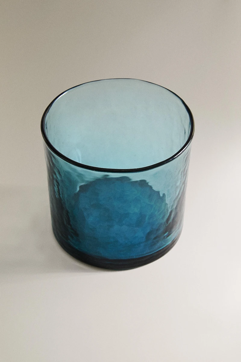 TEXTURED GLASS TUMBLER