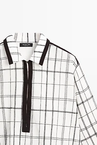 Cotton blend check shirt