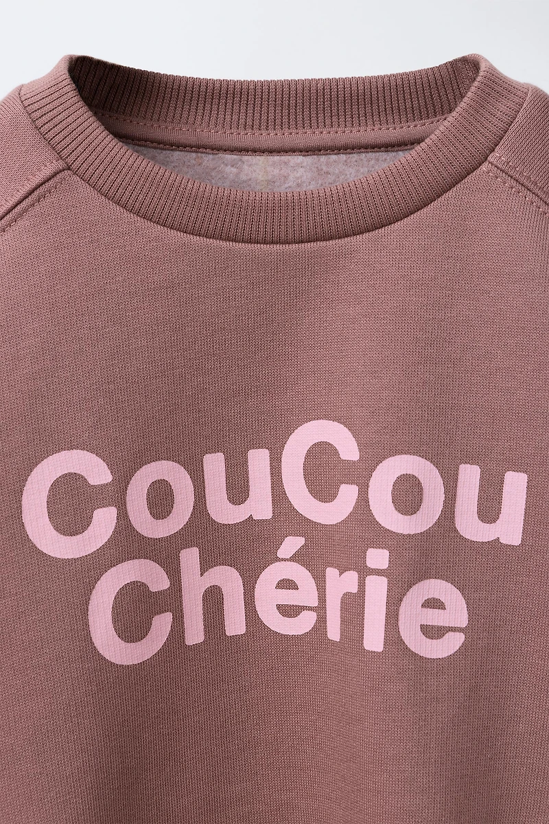 TEXT PRINT SWEATSHIRT