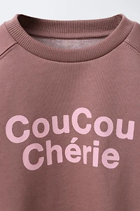 TEXT PRINT SWEATSHIRT