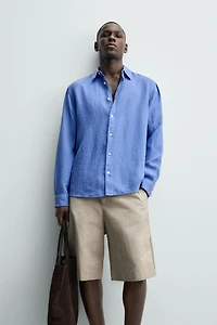 100% LINEN REGULAR FIT SHIRT