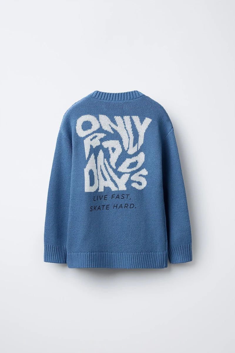 TEXT KNIT SWEATER