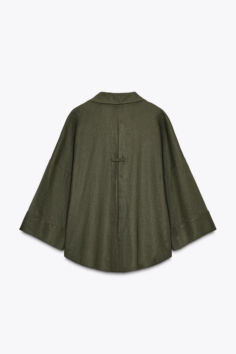 WIDE SLEEVE LINEN SHIRT