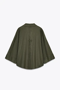 WIDE SLEEVE LINEN SHIRT