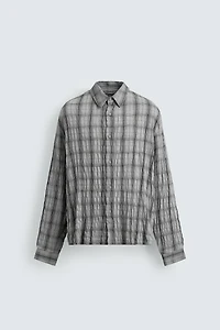 EMBOSSED PLAID SHIRT