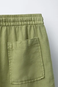 FLOWY LINEN BLEND SHORTS