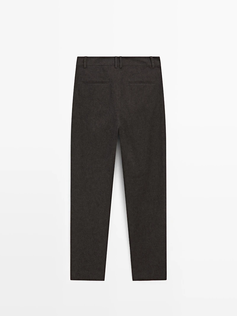 Pantalon slim en lin