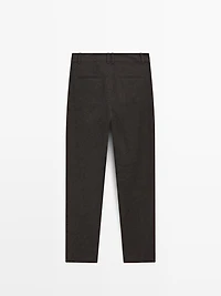 Pantalon slim en lin