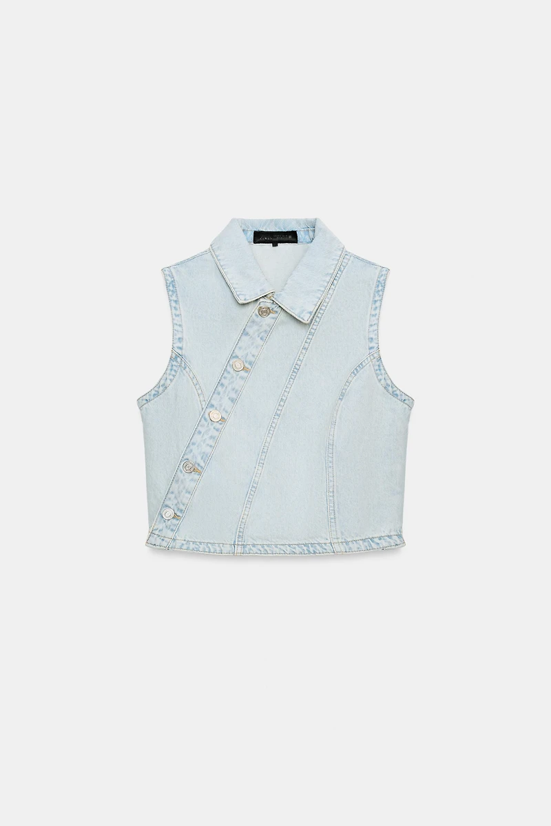 Z1975 DENIM DOUBLE-BREASTED VEST