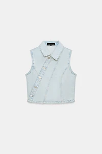 Z1975 DENIM DOUBLE-BREASTED VEST