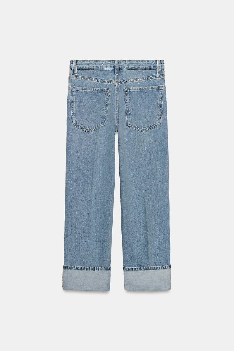 ZW COLLECTION LOW-RISE STRAIGHT LEG JEANS