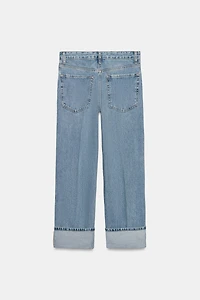 ZW COLLECTION LOW-RISE STRAIGHT LEG JEANS