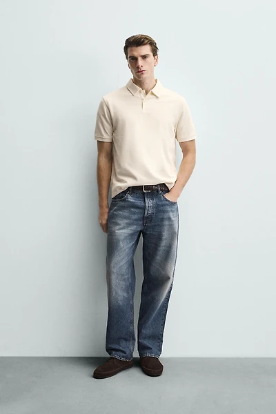POLO REGULAR FIT STRUCTURÉ
