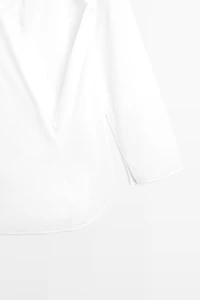 Chemise froncée 100 % coton - STUDIO