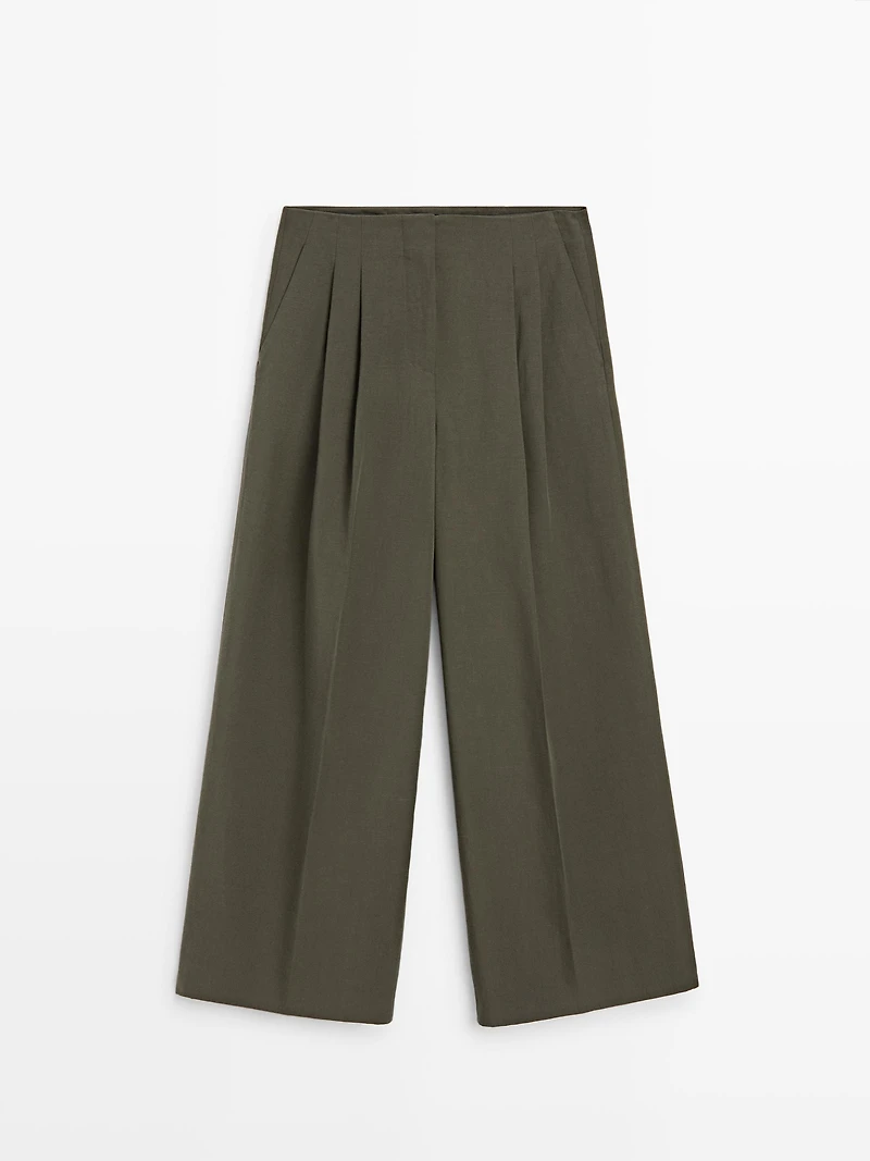Pantalon wide leg à pinces