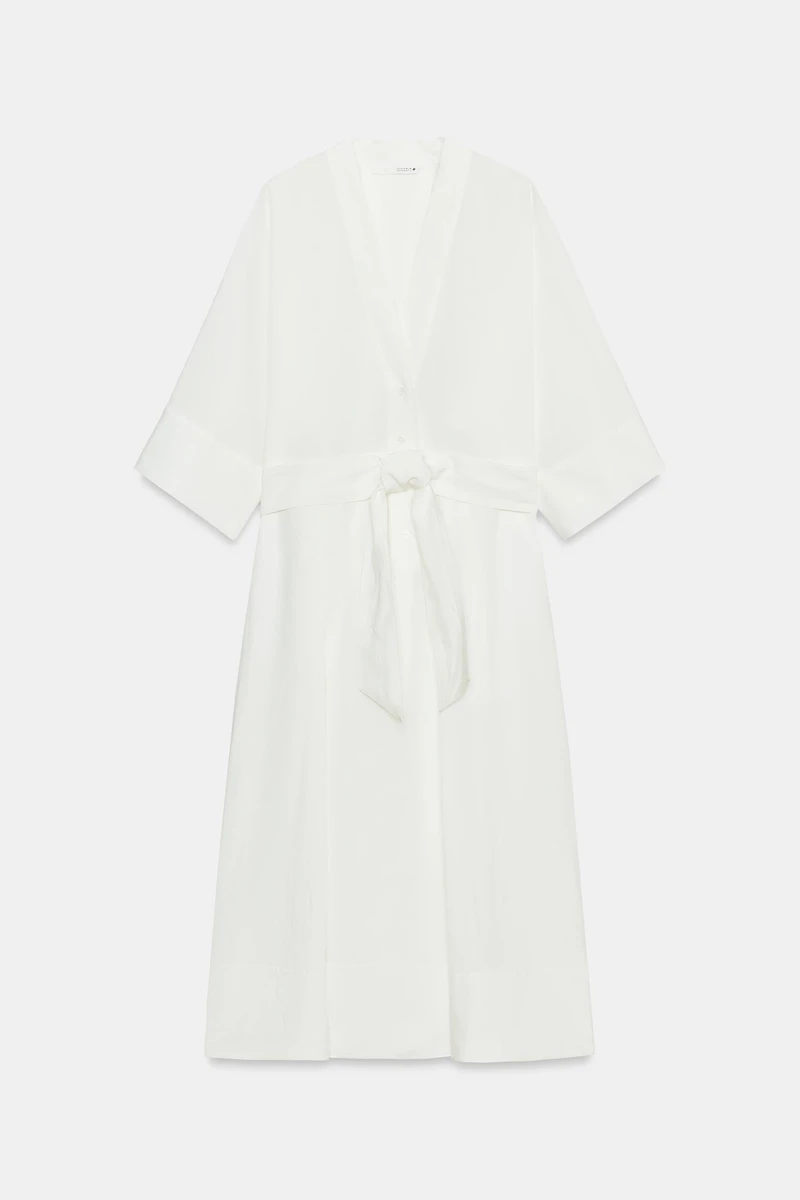 ZW COLLECTION BELTED MIDI DRESS
