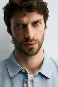 CHEMISE EN DENIM DÉLAVÉE