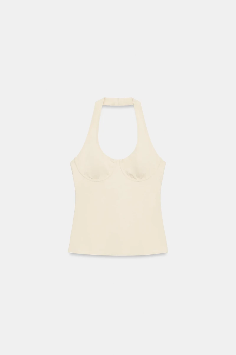 TOP HALTER EN POLYAMIDE