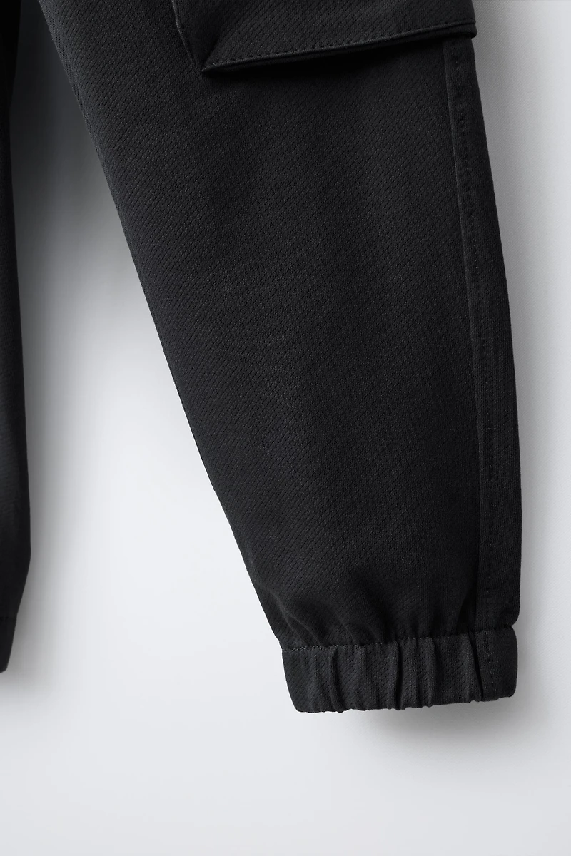 PLUSH CARGO JOGGER PANTS