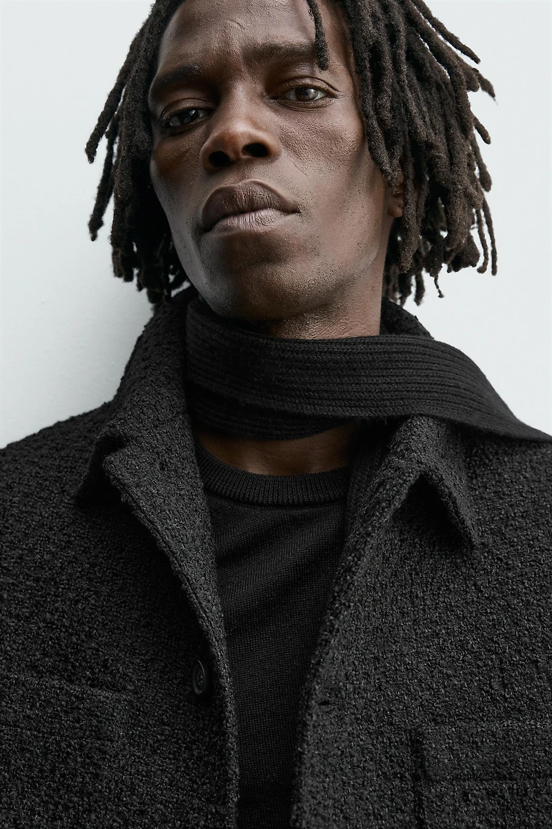 TEXTURED POCKET OVERSHIRT