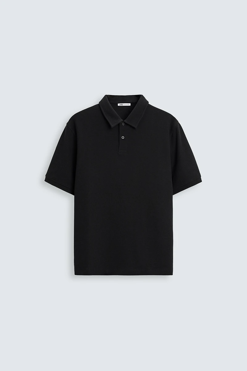 BASIC TEXTURED POLO SHIRT