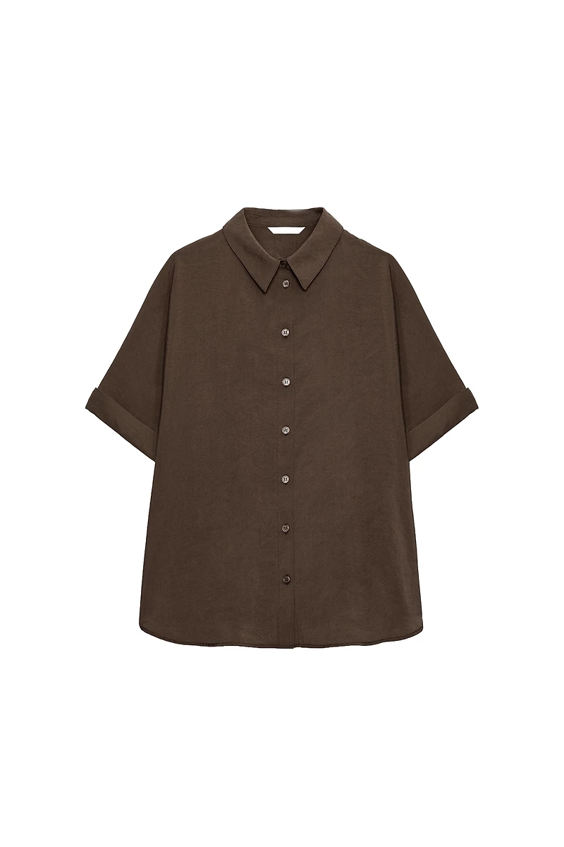 FLOWY SHORT SLEEVE SHIRT