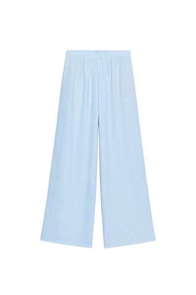 PANTALON LARGE AVEC LIN