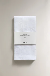 LOT DE 2 SERVIETTES DE TABLE EN COTON JACQUARD