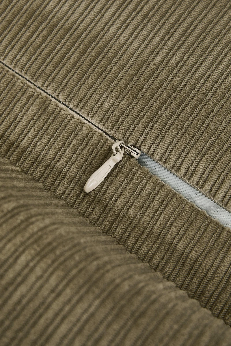 CORDUROY FOLDING LOUNGE CHAIR