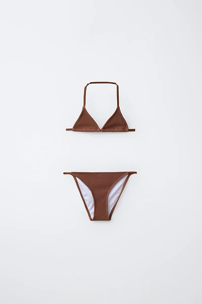 6-14 ANS/ BIKINI TRIANGLE CÔTELÉ