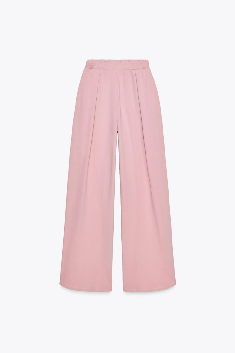 WASHED EFFECT INTERLOCK PANTS