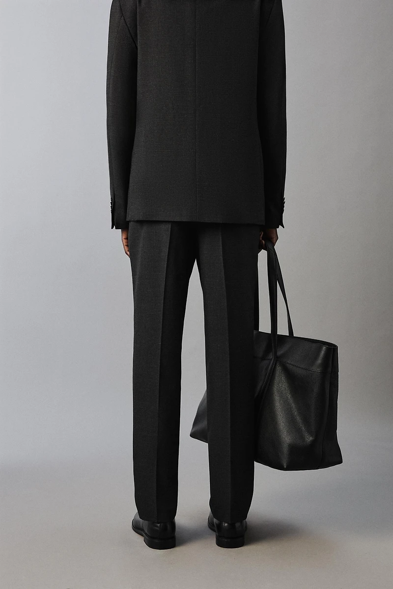 PANTALON DE COSTUME STRUCTURÉ À CARREAUX