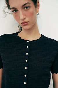PEARL BUTTON CARDIGAN