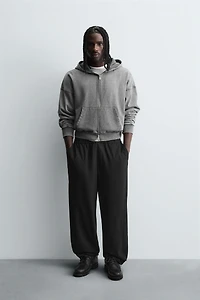 RELAXED FIT TEXTURED PANTS