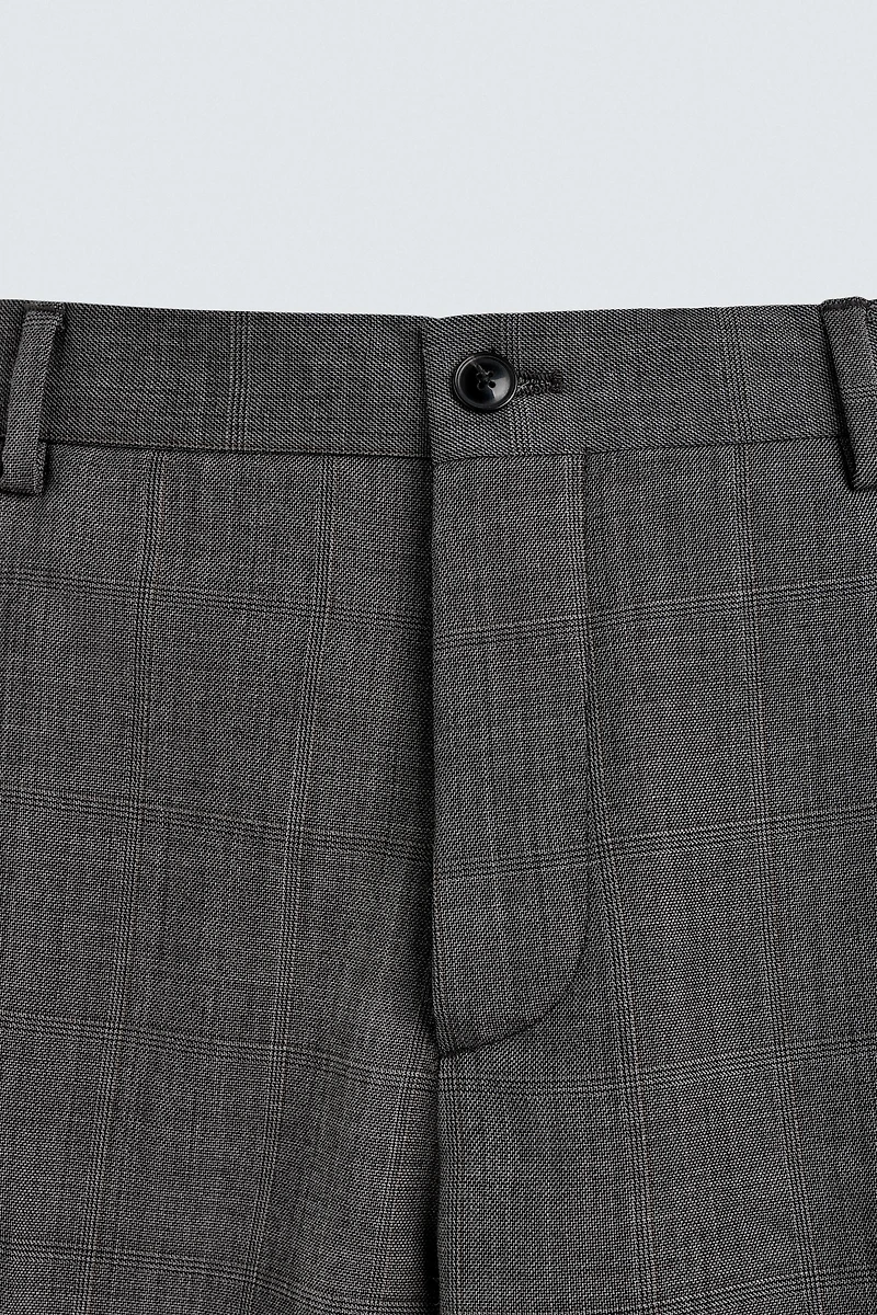 PLAID SUIT PANTS