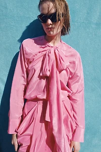 BLOUSE FLUIDE À NŒUDS ZW COLLECTION