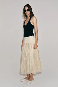 ZW COLLECTION DRAPED MIDI SKIRT