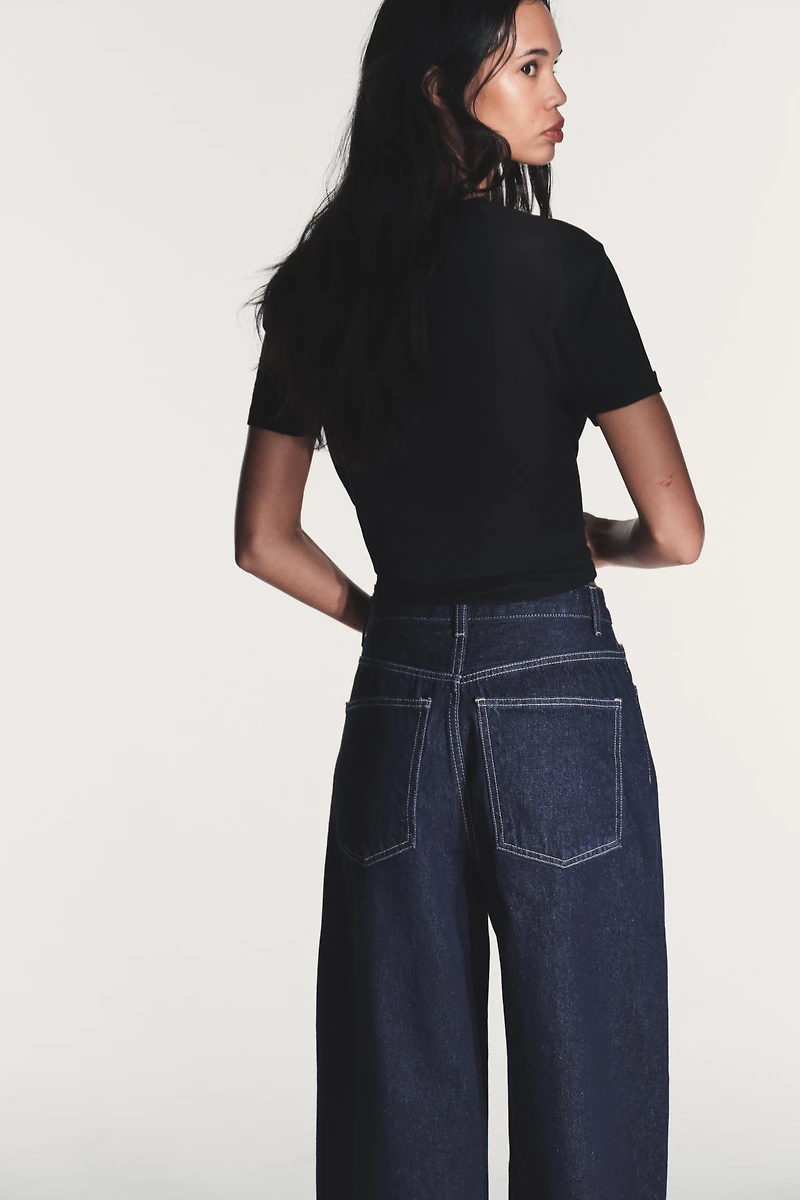 TRF EXTRA WIDE LEG HIGH-WAIST JEANS