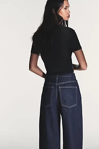 TRF EXTRA WIDE LEG HIGH-WAIST JEANS