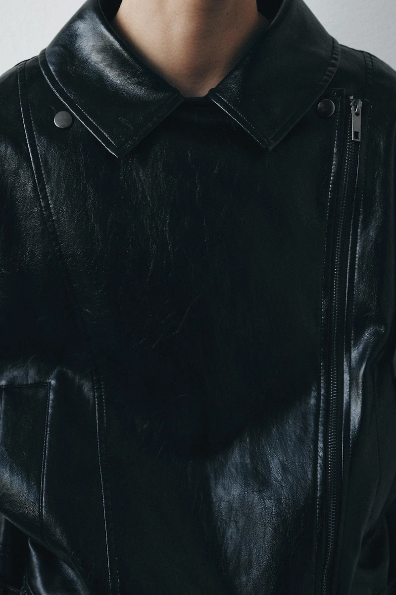 BLOUSON EFFET MATIÈRE SYNTHÉTIQUE ZW COLLECTION