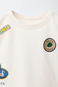 SLEEVELESS T-SHIRT WITH DUCK PATCHES