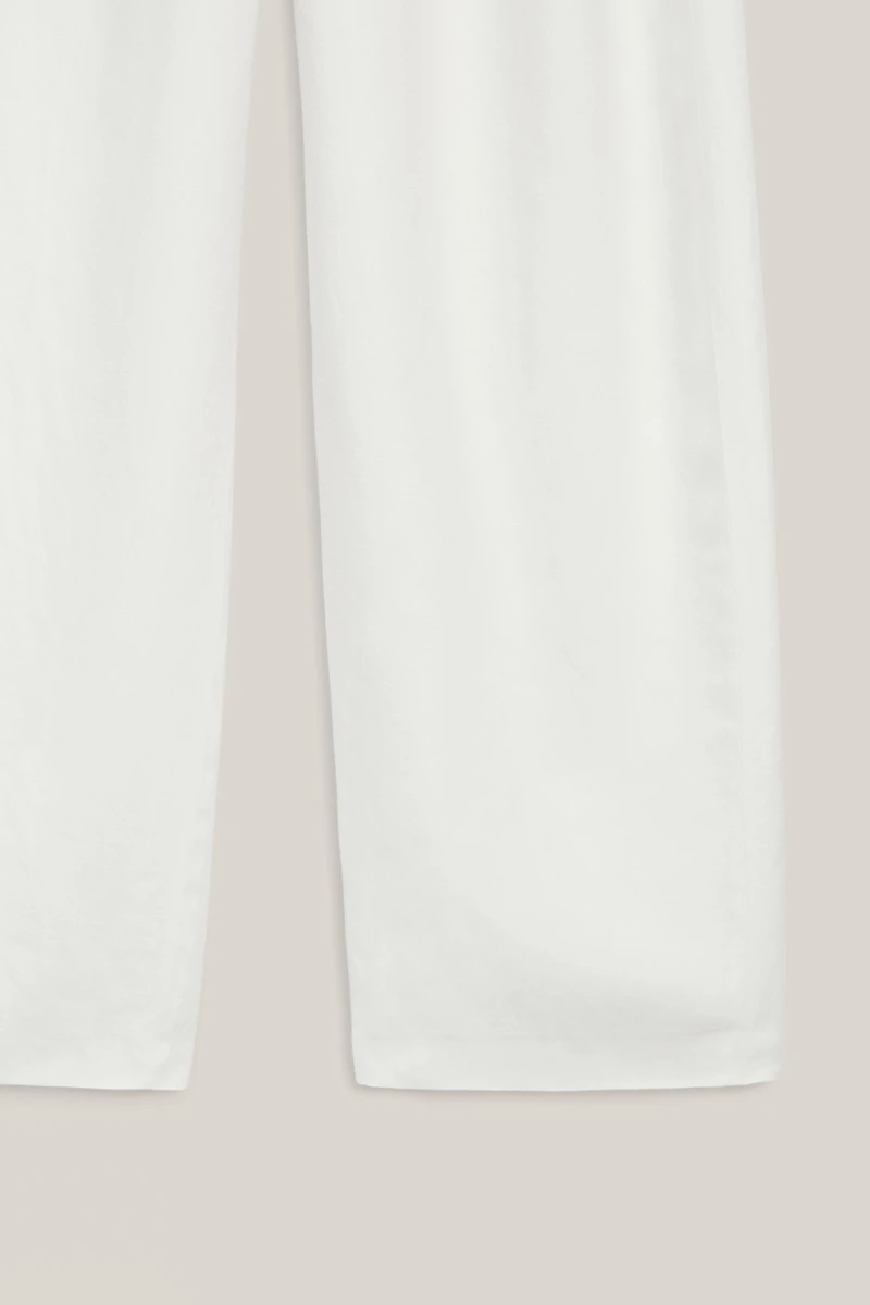 Flowing linen blend trousers with darts - LIMITED EDITION