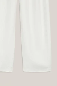 Flowing linen blend trousers with darts - LIMITED EDITION