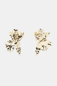 EMBOSSED FLOWER EARRINGS