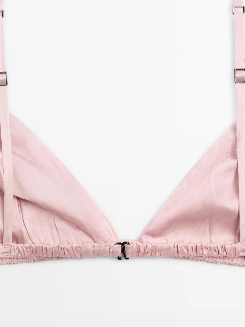 Silk triangle top