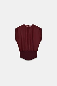COMBINATION GEORGETTE TOP