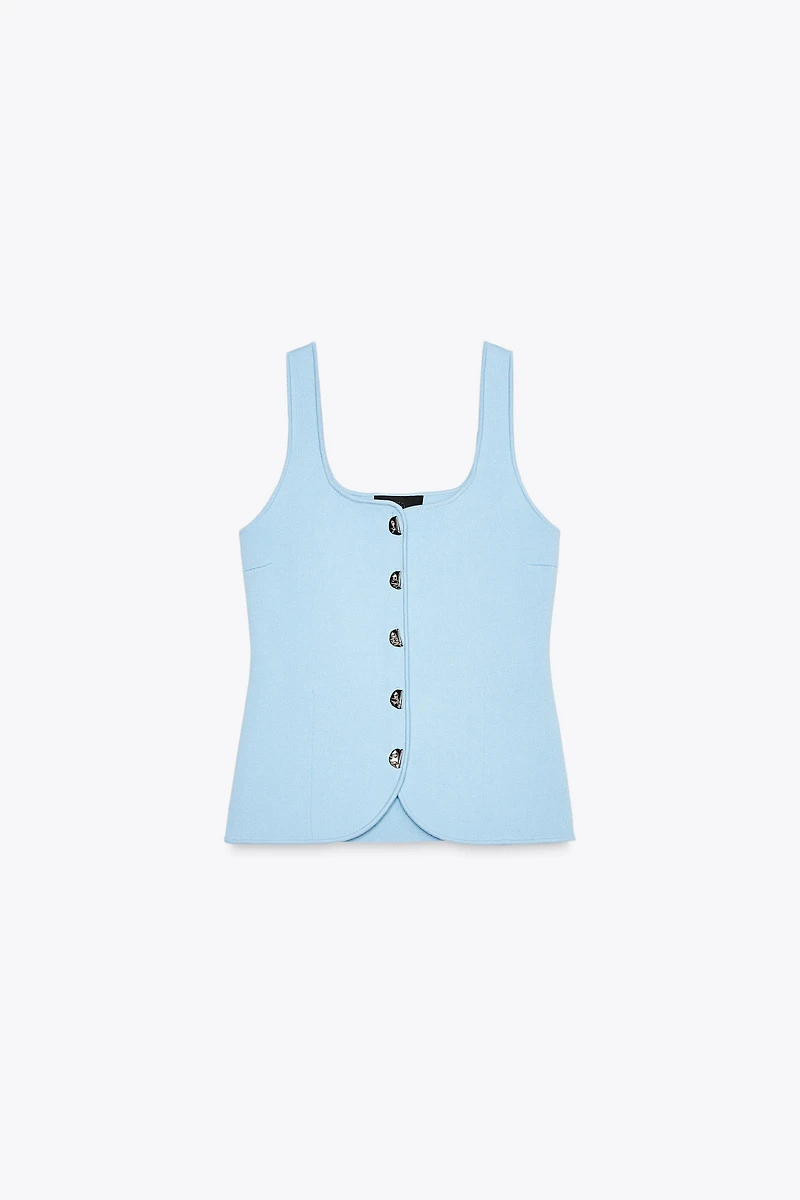 PLAIN KNIT CORSET TOP